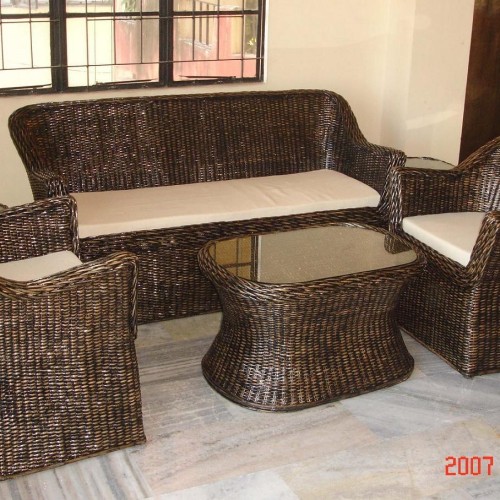 Cane sofa set