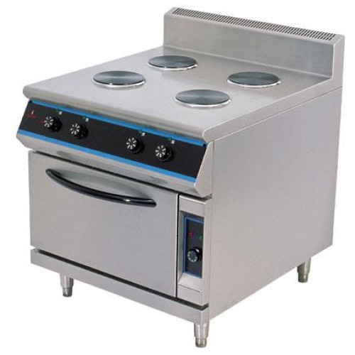 Electric 4-plate cooker with oven