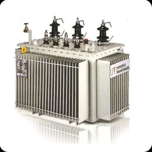 Distribution transformer with corrugated tank