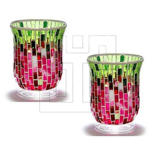 mosaic glass candle holder