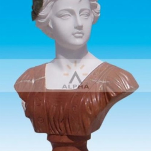 Garden marble bust statues