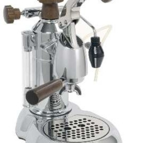 La pavoni stradivari manual espresso machine - wood & chrome