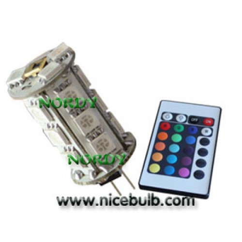 Remote control g4 bulb dc12v led rgb color 18smd5050 g4 light