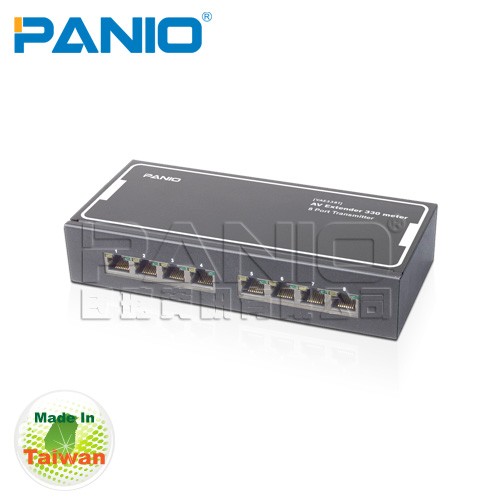 Panio vae338t 8-port cat.5 vga video splitter with audio 330m
