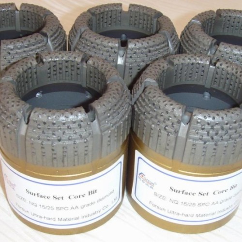 Surface set core bit