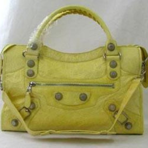 Newest of best balenciaga handbag in yellow.