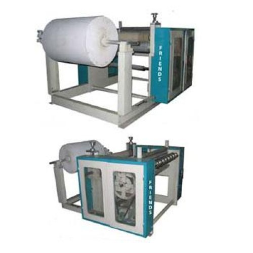 Toilet roll making machine with embossing