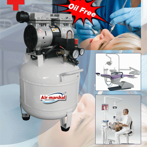 Oil free dental compressor