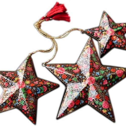 Decorative Papier mache hanging Stars