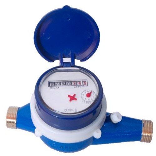 Multi-jet dry typ vane wheel water meter with rotary register