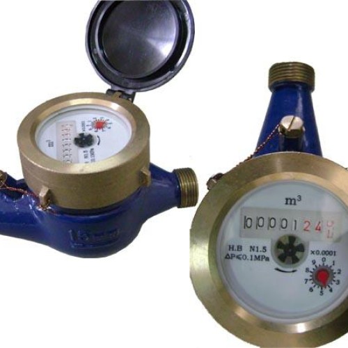 Multi-jet vane wheel dry type 8-digit roller water meter