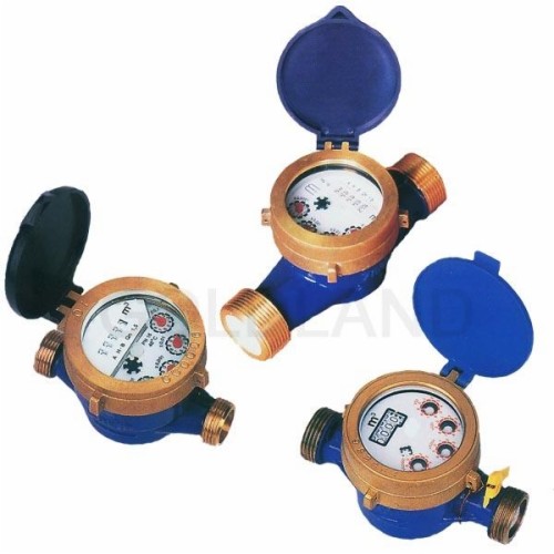 Liquid sealed single jet water meter