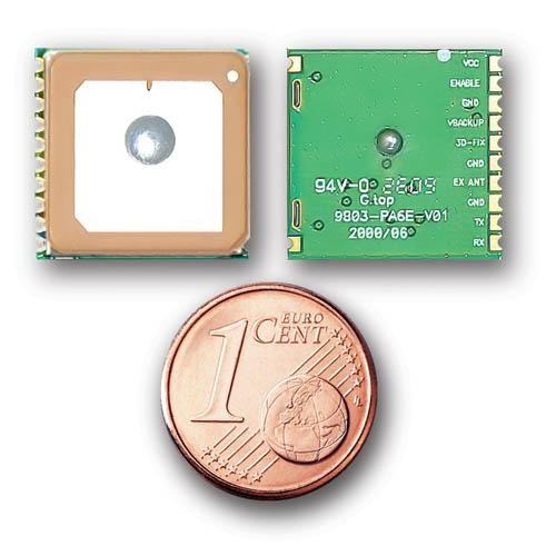 Globaltop mtk ultra-small gps module with dual antenna support pa6”e”