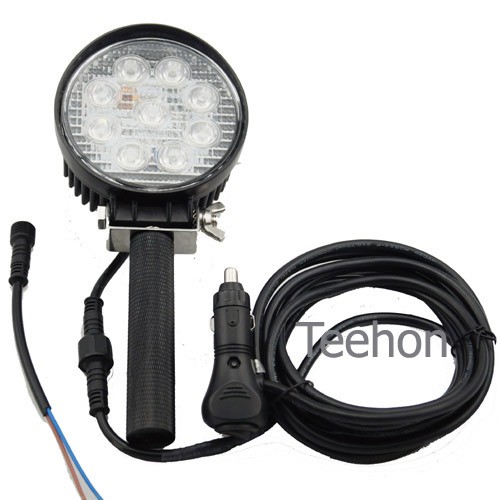 Portable 27w led work light for off-road vehicles