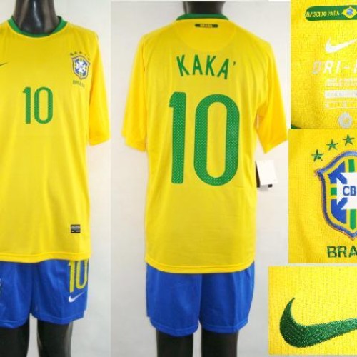 Brazil 2010 world cup soccer jersey and shorts