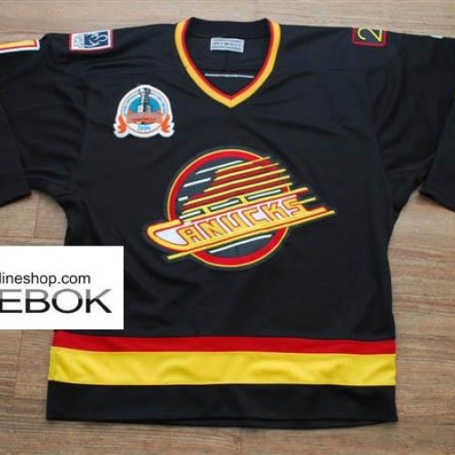 Vancouver canucks vintage nhl mclean ccm ice hockey jersey