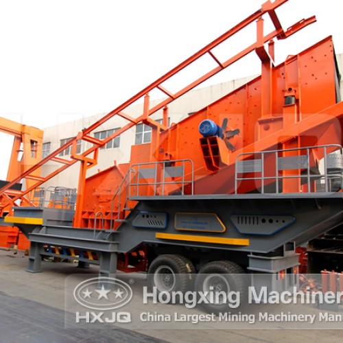 Portable aggregate crusher