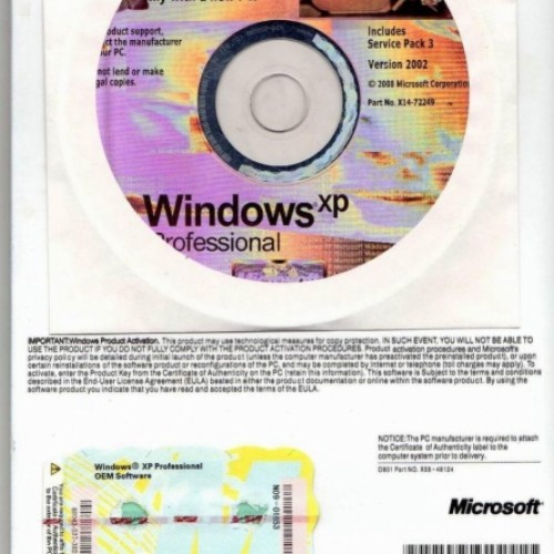 4    windows xp professional sp3 oem