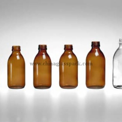 moulded glass bottle(glass bottles for syrups DIN Pp28mm)