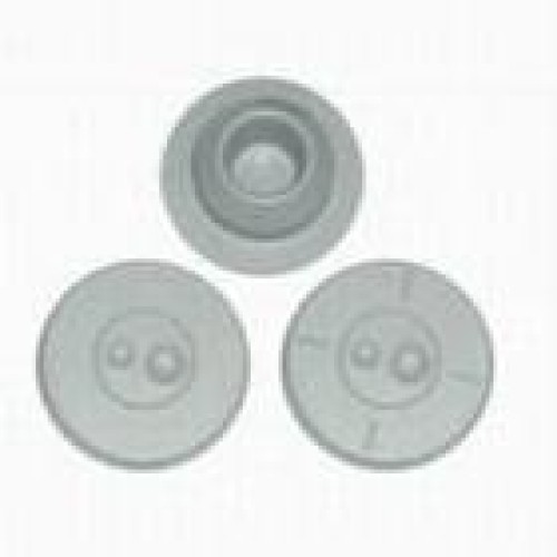 Butyl rubber stoppers for infusion bottles