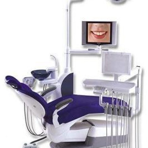 Chair mounted dental unit