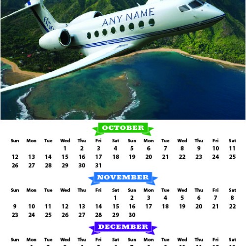 4 page horizontal calendar