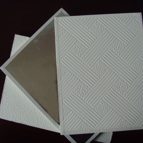 Pvc laminated gypsum ceiling tiles