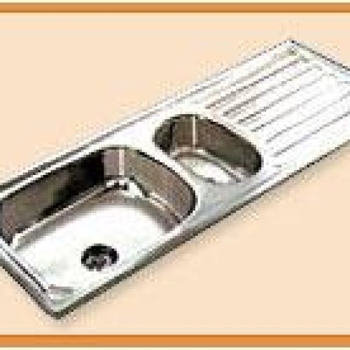 Stainless steel sink drainboard