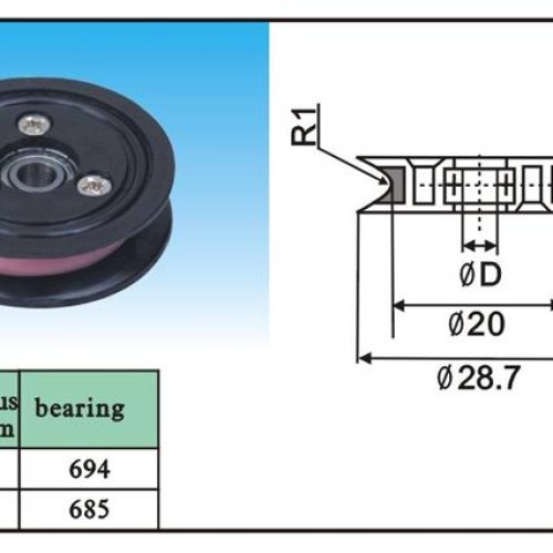 Flanged pulley