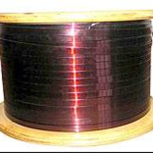 Enamelled copper strips