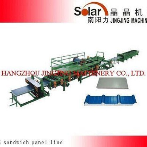 Pu & eps sandwich panel forming machine