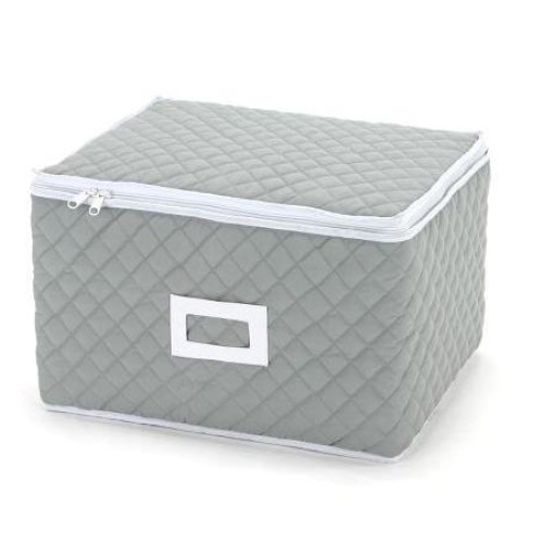 Quilted cotton stemware chest/stora