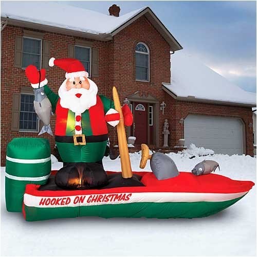 Inflatable santa plane