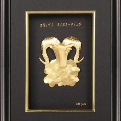 3d gold foil craft capricorn