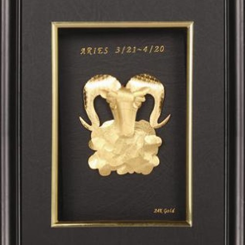 3D gold foil craft Capricorn