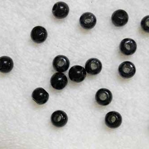 10mm Big Hole Black Pearls