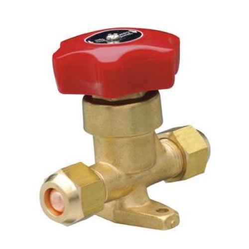 Refrigeration hand valve