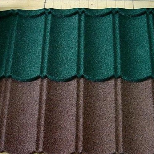 stone chip coated metal roof tile