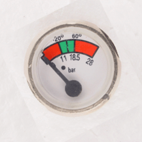 Bourdan pressure gauge