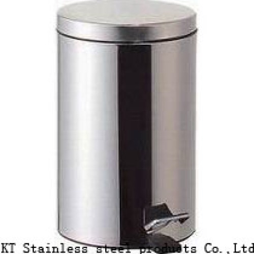 Stainless steel trash can