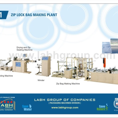 Zip lock bag making plant