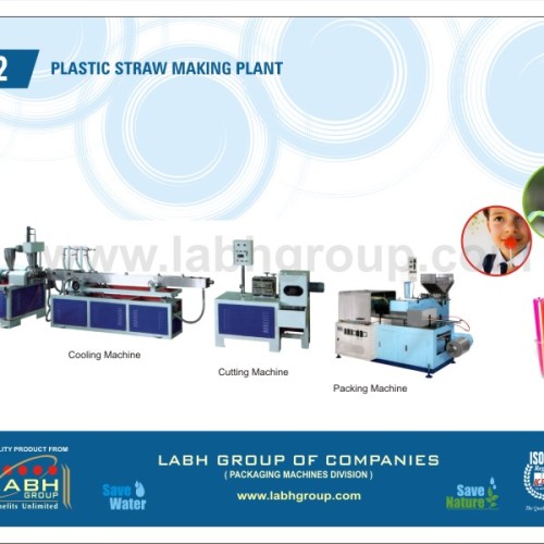 Plastic straw making plant