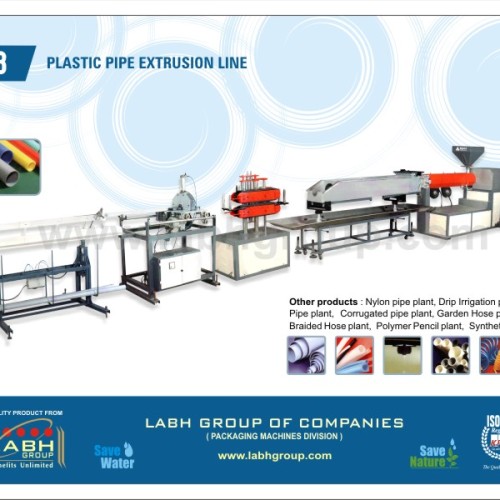 Plastic pipe extrusion line