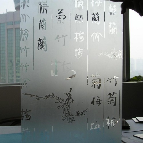 Acid etched glass