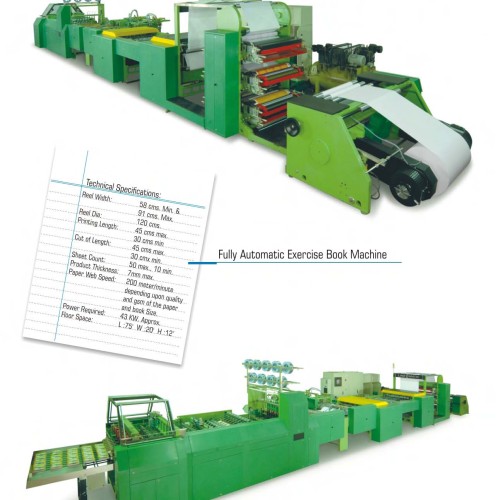 Automatic exercise book machine