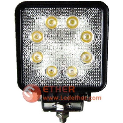 36w high intensity leds square led work light , flood type