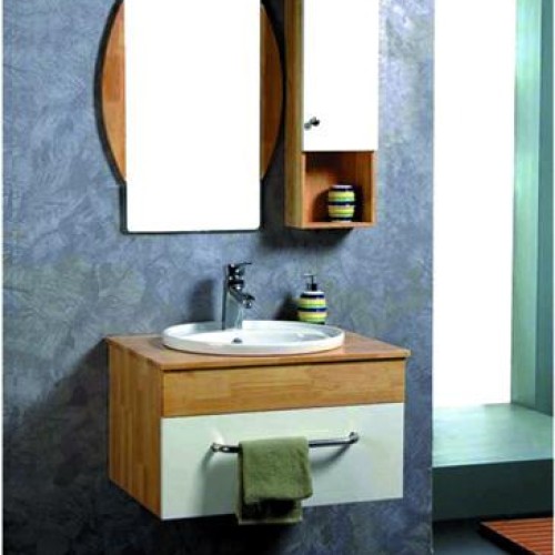 Wood bathroom cabinet