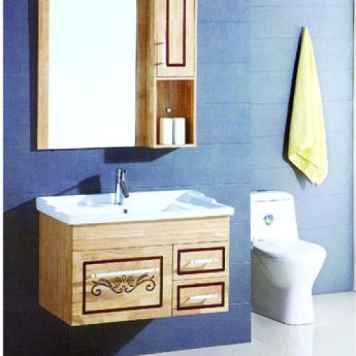 Wood bathroom cabinets