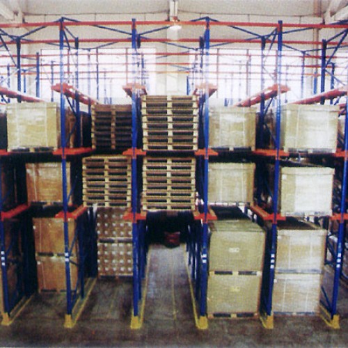 Warehouse drive-in rack