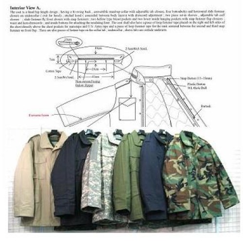 Military camouflage m65 jacket